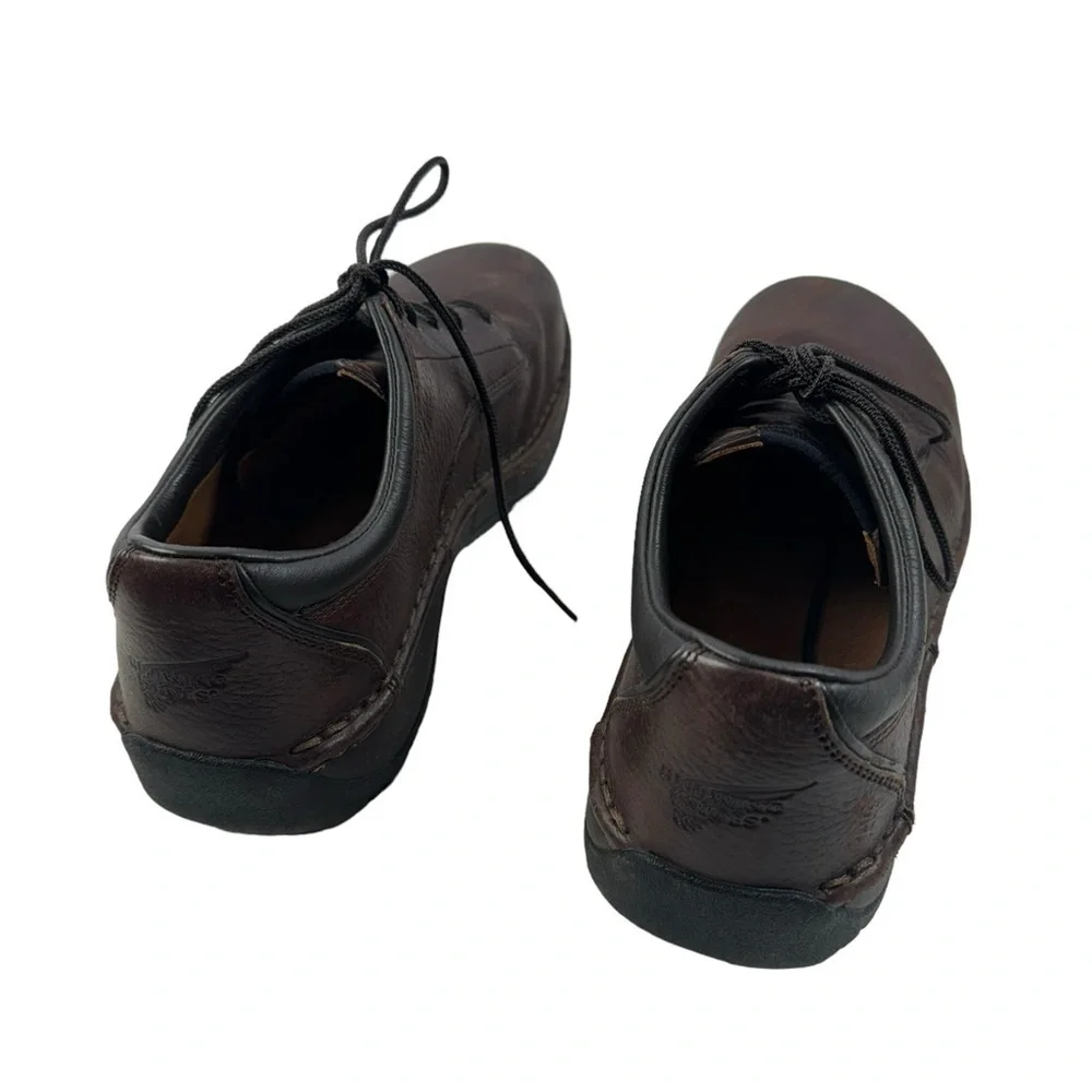 Red Wing Brown Men’s Brown Leather Safety Work Shoe Hard Toe Slip Resistant 8